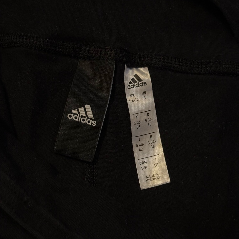 Adidas Black and Gray Logo Leggings - Picture 6 of 7
